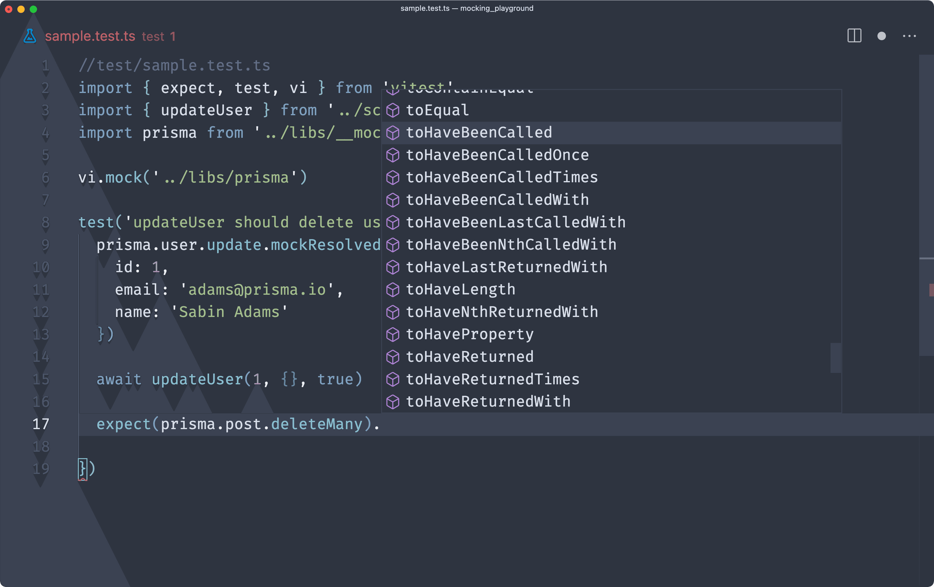 Spy functions.