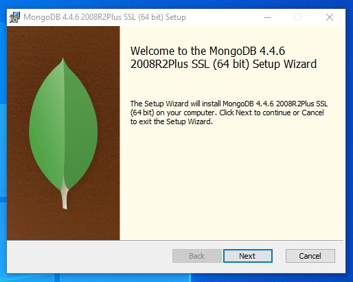 MongoDB installer greeting
